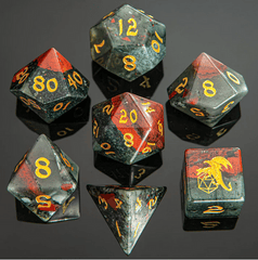 Dragon's Hoard Gemstone Dice Set: Blood Stone